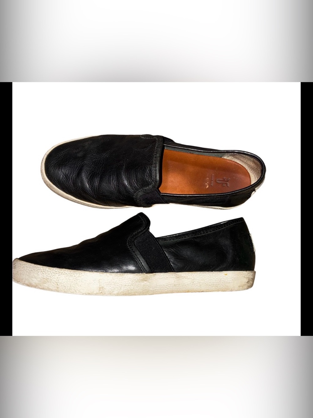 Frye Ivy Slip-On women’s sneakers in black leather SZ 7